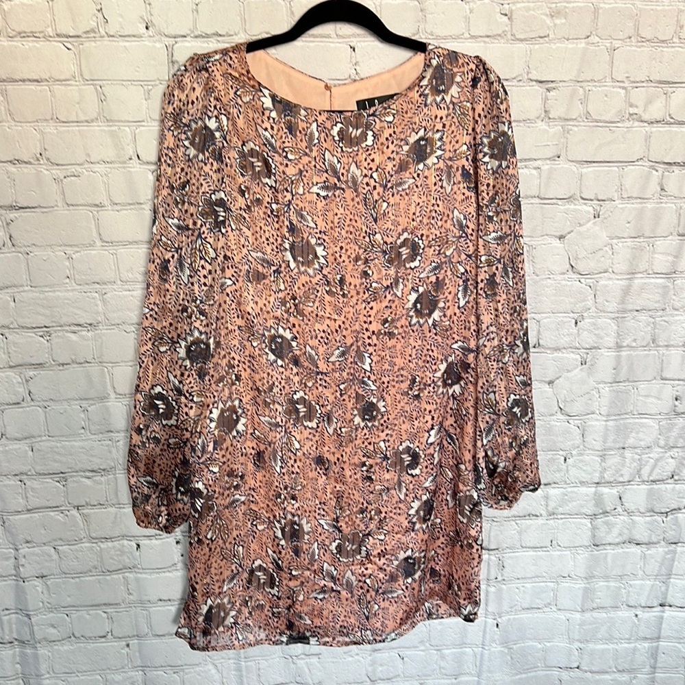 Lulus Blush Pink Floral Shift Dress